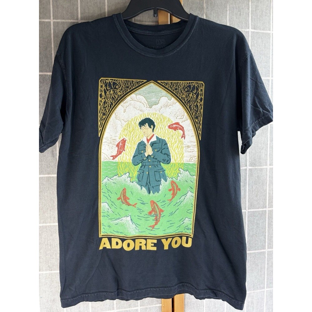 Official Harry Styles "Adore You" Fish Graphic T-Shirt Black Size Medium